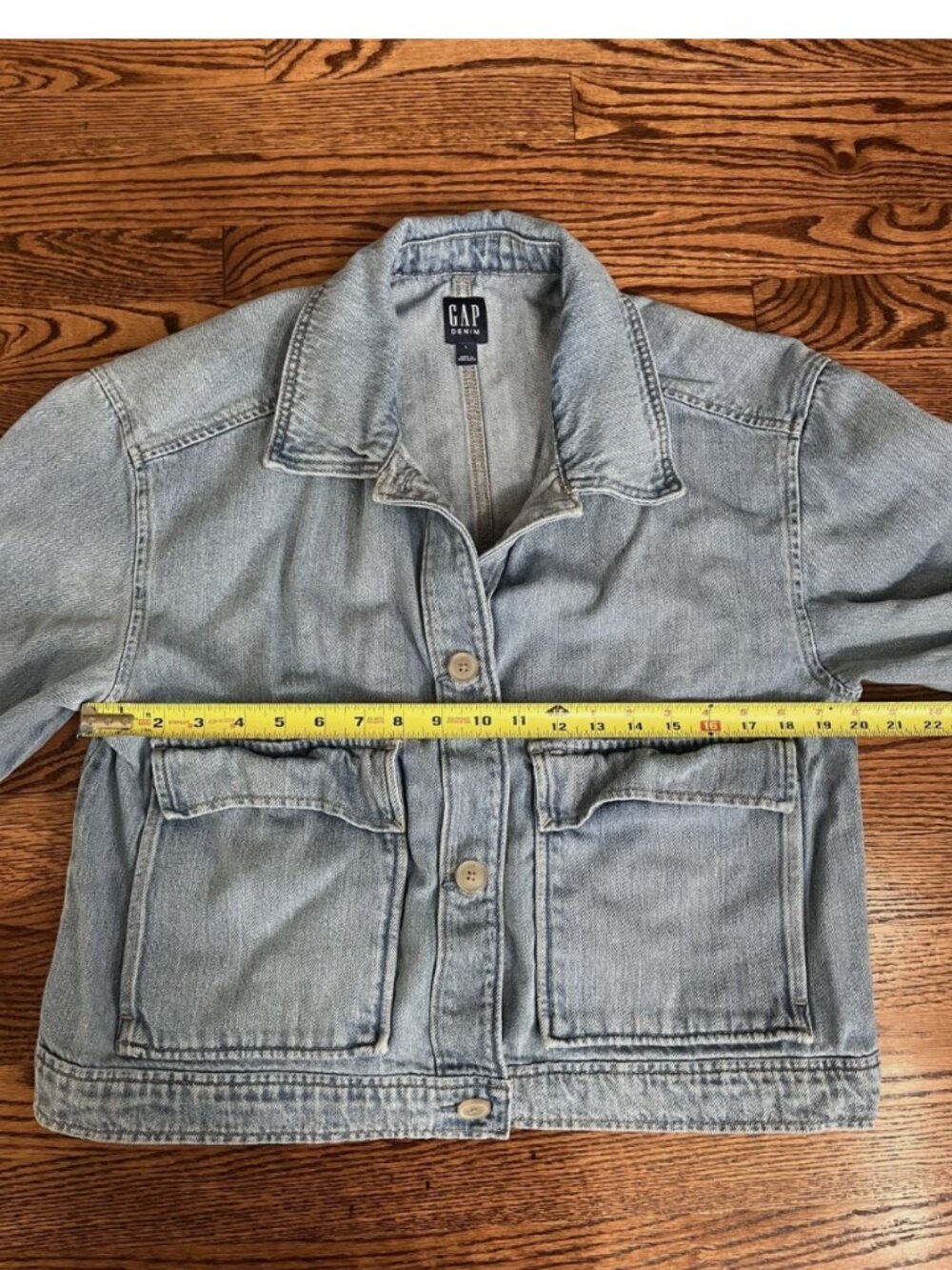Gap Super Soft Blue Light Wash Denim Utility Jacket Size Large 744893 - Picture 4 of 10